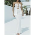 thumbnail image 2 of Coduop Women 2 Piece Skirt Sets Crop Tube Tops Bodycon Maxi Long Skirts Outfits, 2 of 6