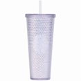 thumbnail image 1 of wonima02 710ml/24oz Large Capacity Double Layer Cup Creative Portable Tieshou Durian Cup-Transparent Golden Scallion Pearl White, 1 of 1
