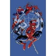 thumbnail image 2 of Women's Spider-Man: Beyond Amazing Evolution  Racerback Tank Top Royal Blue Heather X Small, 2 of 4