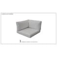 thumbnail image 3 of TK Classics Covers for Corner Chair Cushions 4" Thick in Grey, 3 of 4