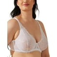thumbnail image 2 of Deyllo Women's Sexy Lace Bra Non-Padded Full Figue Underwire Support Push up Bras Plunge Low Cut Bralettes锛學hite 38DDD, 2 of 12