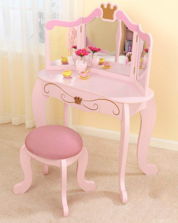 Kidkraft Pink Princess Bedroom Vanity, Kid Kraft Vanity