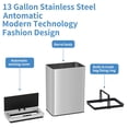 thumbnail image 6 of Dkelincs 13 Gallon Stainless Steel Kitchen Trash Can Automatic Touch Free Garbage Can with Lid, Silver, 6 of 7