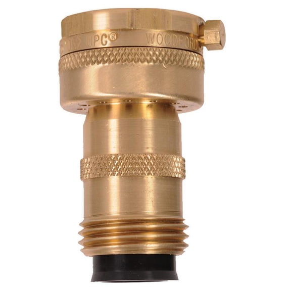 Woodford Double Check Vacuum Breaker with Anti-Siphon Protection in Brass - 50H-BR