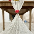 thumbnail image 3 of Wrapables 10Ft Bohemian Cheesecloth Gauze Table Runner for Rustic Weddings, Parties, Home Decor, 1pc White, 3 of 6
