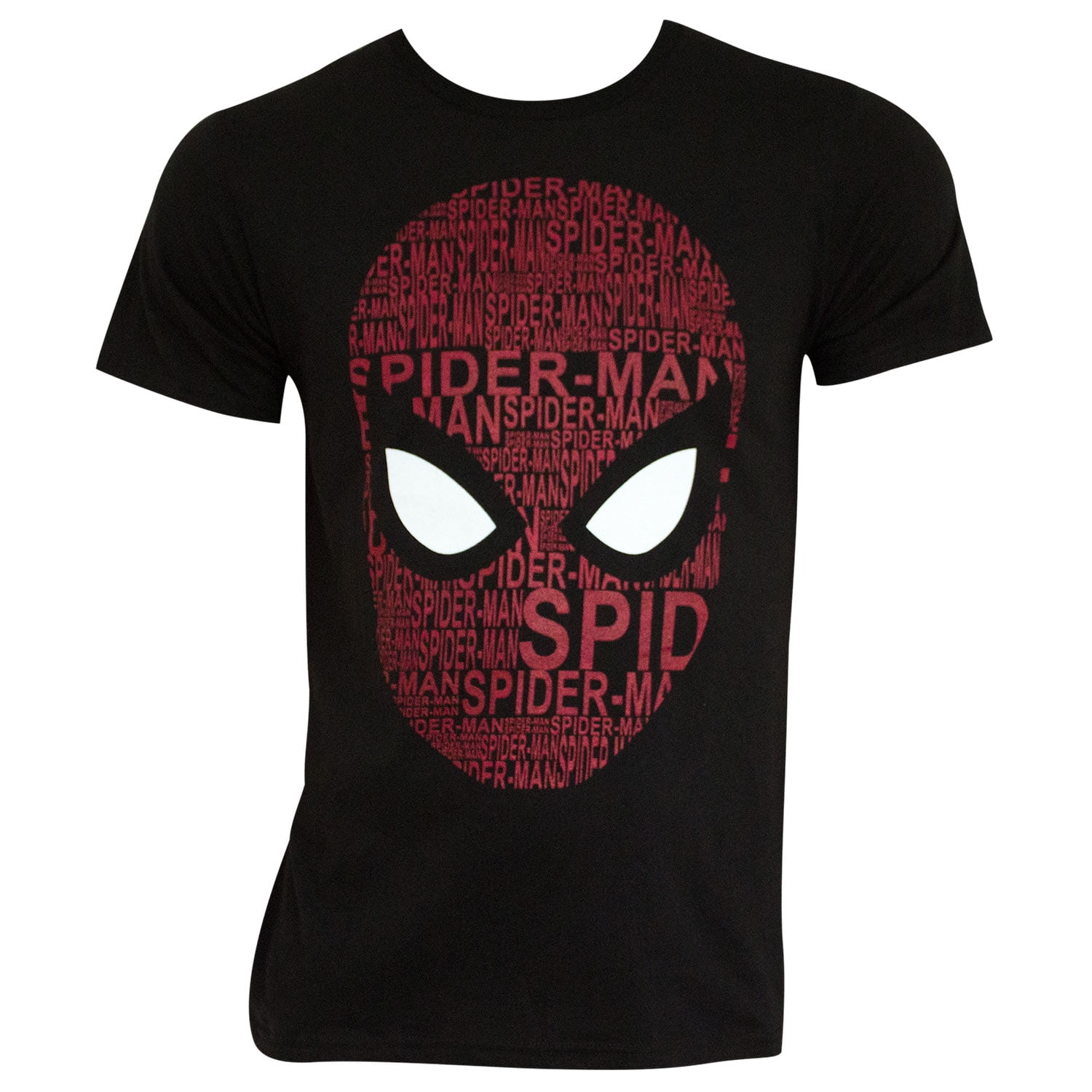 Spiderman Black Word Cloud Tee Shirt