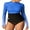 Blue, variant on Sociala Womens Gradient Rash Guard UPF 50+ Swim Shirts Surfing Top with Thumb Hole