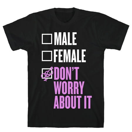 - LookHUMAN I am Genderfluid Check List Black Men's Cotton Tee