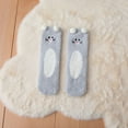 thumbnail image 4 of Dyfzdhu Women Tube Socks Three-Dimensional Cartoon Cute Bear Coral Home Floor Socks Half Sleep Socks, 4 of 4