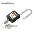 thumbnail image 2 of Uxcell Candado de Bloqueo Tagout con Llave, Candados de Acero Nylon Negro 1pcs, 2 of 4