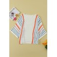 thumbnail image 4 of POGLIP Women's Wide Sleeve Striped Beach Sweater, 4 of 6
