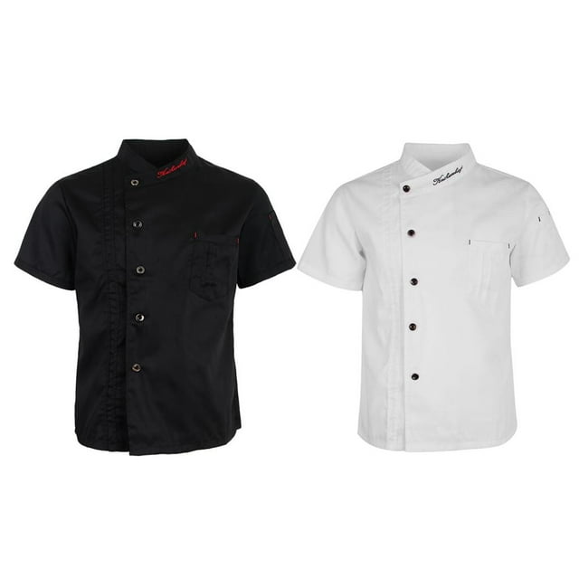 Chaqueta unisex de manga corta, chaqueta de panadero, abrigo profesional para cocinar, transpirable y de secado rápido.