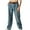 Light Blue, variant on WREESH Womens Jeans Fashion Denim Button Zipper Solid High Waist Pockets Jeans Wide Leg Pants Flare Trousers Black