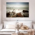 thumbnail image 2 of Elephant Stock Foggy Beach Wall Art - Horizontal Canvas Wall Art - Living Room Wall Decor - Beach Canvas - Brown And Gray Decor - 51" x 34", 2 of 8