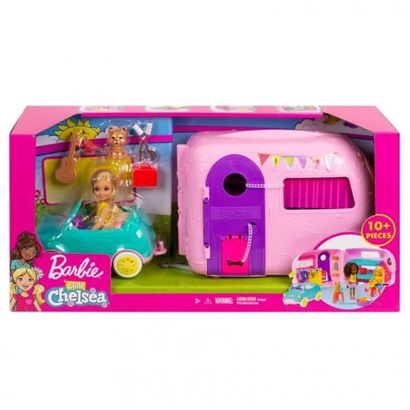 Free2Feed Barbie Chelsea Camper Toys High Quality Doll Playsets Multicolor, 2 Packs