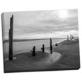 thumbnail image 2 of Gango Home Decor Contemporary Pacific Beach BW by Stan Hellmann (Ready to Hang); One 20x16in Hand-Stretched Canvas, 2 of 4