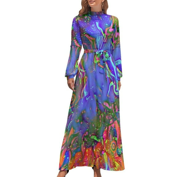 Neon smoke Long Dress Women's skirt Prom gown summer clothes elegant party dresses for women 2024