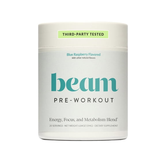 Beam Pre Workout Powder for Energy, Focus, Endurance & Hydration