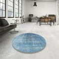 thumbnail image 4 of Ahgly Company Machine Washable Indoor Rectangle Traditional Denim Blue Area Rugs, 5' x 7', 4 of 7