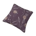 thumbnail image 3 of YFYANG Square Decorative Throw Pillow Case (Without Pillow Insert), Purple Plant Line Art Bedroom Sofa Car Cushion Cover, 22"x22", 3 of 9