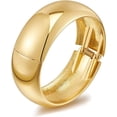 thumbnail image 1 of Brazaletes de oro grueso para mujer, brazalete ancho de oro, pulsera abierta martillada, regalos navideños y festivos, 1 of 5