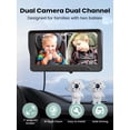thumbnail image 2 of Cámara de coche para bebés GROWNSY para 2 niños con AHD ultra ancha de 7 pulgadas, 2 of 9