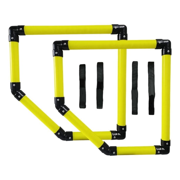 Portería de fútbol de esquina con correas, equipo portátil de entrenamiento de fútbol, equipo de entrenamiento de fútbol para campos deportivos de Doble objetivo