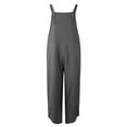thumbnail image 2 of Women Jumpsuit with Pockets Sleeveless Wide Legs Plus Size Overalls, 2 of 8