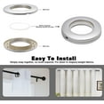 thumbnail image 4 of 32 Pcs Curtain Eyelet Rings, Curtain Eyelets Round Plastic Rings Clips Inner Diameter 40mm Diy, 4 of 5