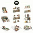 mDesign Expandable Plastic Spice Rack Drawer Organizer, 3 Tiers, 2 Pack