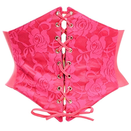 

Lavish Fuchsia Lace Corset Belt Cincher