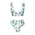 thumbnail image 6 of Rocae Cartoon Sea Creatures for Bikini Set for Women Two Piece Sexy High Swimsuits Split Crossover Bikini X-Large, 6 of 9