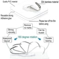 thumbnail image 2 of Wall Hooks for Hanging 33lb (Max) Heavy Duty Self Adhesive Hooks 24 Pack Transparent Seamless Hooks Keys Bathroom Shower Outdoor Kitchen Door Home Improvement Sticky Hook, 2 of 6
