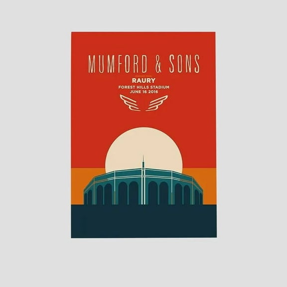 Music Poster -Mumford & Sons 2016 Tour Poster - Vintage Style - Size 24x36 - Postora