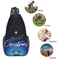 thumbnail image 5 of Merry Christmas Birth Christ Sling Bag Crossbody Hiking Travel Chest Bags Backpack Shoulder Daypack for Women Men, 5 of 7