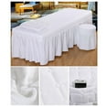 thumbnail image 3 of GUOOL MagiDeal 1 Ensemble Jupe de Table de Massage Drap de Lit Literie Blanc G Blanc-G, 3 of 8