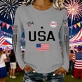 thumbnail image 2 of MEICHEN Lady 250th Special Pattern Round Neck Casual Comfortable Daily Long Sleeved T Shirt, 2 of 6