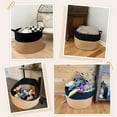 thumbnail image 2 of XXXLarge Cotton Rope Basket 21.7" x 21.7" x 13.8" Woven Baby Laundry Blanket Basket Toy Baskets with Handle Storage Comforter Cushions Thread Laundry Hamper Home Decor Living Room, 2 of 7
