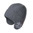 thumbnail image 2 of Njoeus Mens Womens Warm Knit Winter Beanie Hat with Earflap Hat Stocking Caps with Ears Daily Beanie Watch Cap, 2 of 5