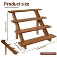 thumbnail image 2 of Display Risers, 4 Tier Wood Risers Decorative Rectangular, Cupcake Stand Holder, Large Shelf Risers for Figures, Decoration and Organizer, 2 of 6