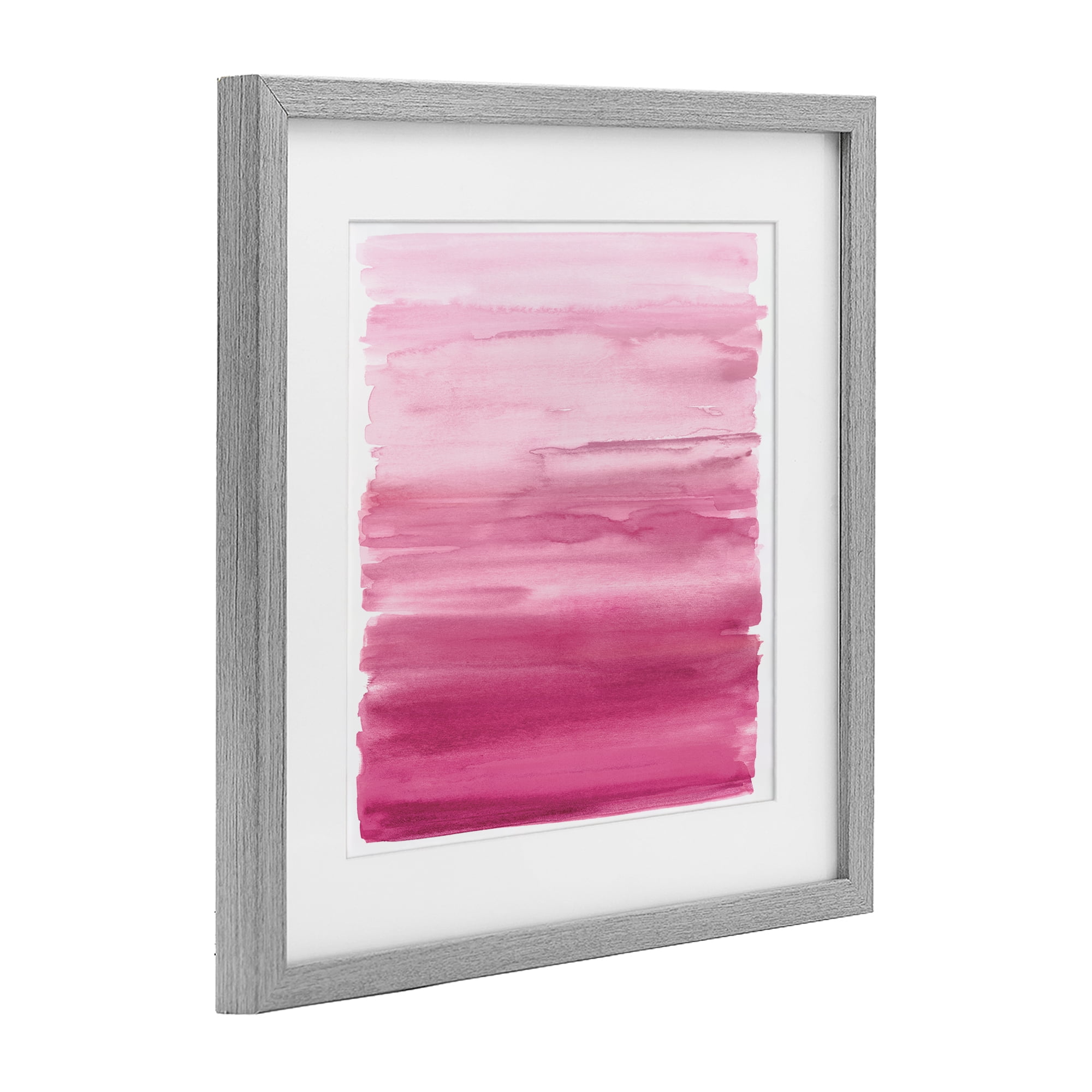 Stupell Industries Gradient Pink Blush Gray Framed Print Under Glass, design by Allie Corbin