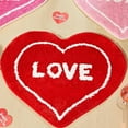 thumbnail image 5 of Valentine's Day Bath Rug Heart Shaped Rug Valentines Home Decorations Non Bath Mat Red Pink Bathroom Decor Washable Love Floor Carpet Welcome Doormat for Kitchen Living Room Home, 5 of 6