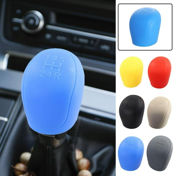 FurNest Car * Knob Cover, Anti-Slip 6-Speed Gear * Grip Handle Silicone Covers Protective Accessories, Handle Cover Gear * Pedal Transmission Handle Cover, Gear Shifter Knobs Decor