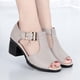 thumbnail image 5 of Zapatos de verano para mujer Boca de pescado Tacón grueso Sandalias informales de fondo suave para mujer Wmkox8yii nm10709, 5 of 7