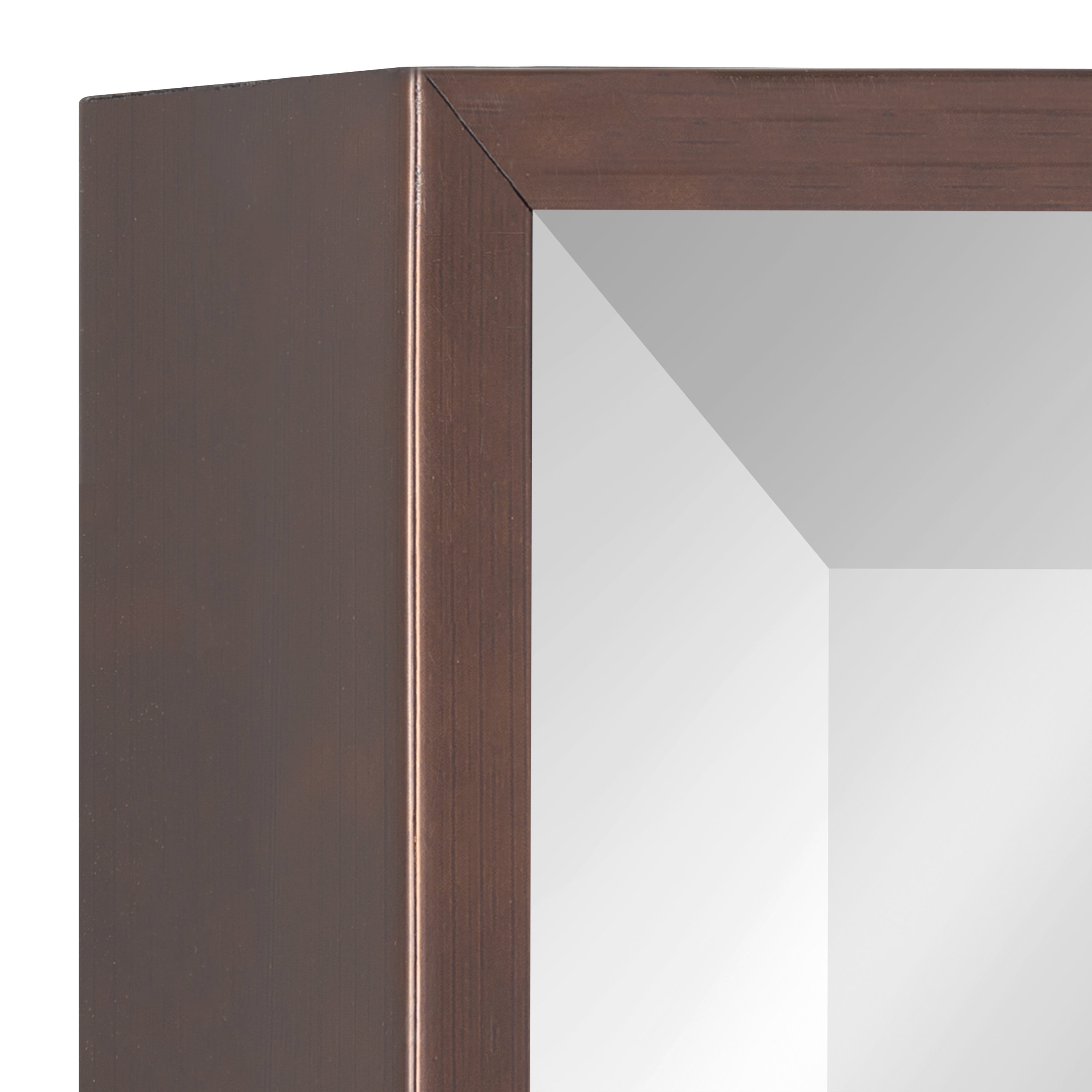 Kate and Laurel Rhodes Modern Wall Mirror, 24.75" x 36.75", Bronze, Decorative Rectangular Wall Accent