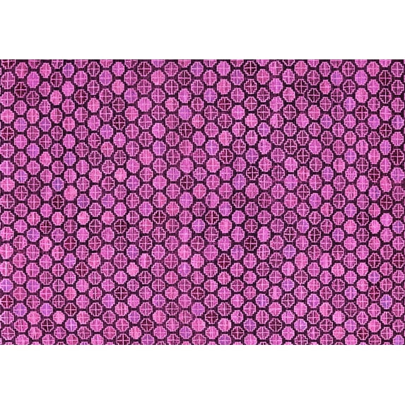 Ahgly Company Indoor Rectangle Abstract Pink Modern Area Rugs, 8' x 10'