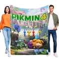 thumbnail image 1 of Pikmin anti-pilling, suave, ligera, esponjosa y acogedora de lujo para hogar y cocina – Perfecta para niños y adultos,120X80cm, 1 of 6