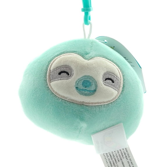 Squishmallows Official Kellytoy Plush 3.5" Aqua the Sloth Clip-on
