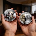 thumbnail image 6 of Commemorative Coin for History Enthusiasts, Collectible Memorabilia, Metal Historical Gift, Educational Display Piece, Unique Gift for Collectors, Decorative Artifact, Conversation Starter, 6 of 6