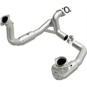 MagnaFlow 49 State Converter 52297 Direct Fit Catalytic Converter; Grade Series; 3 in. Tubing; 3 in. Inlet/Outlet; Overall L-35.125 in.; W-4 in.; Conv L-10.25 in.; Not Air Tube Kit Adaptable;